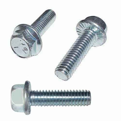 SFB14112 1/4"-20 X 1-1/2" Serrated Flange Screw, Hex Head, Grade 5, Zinc